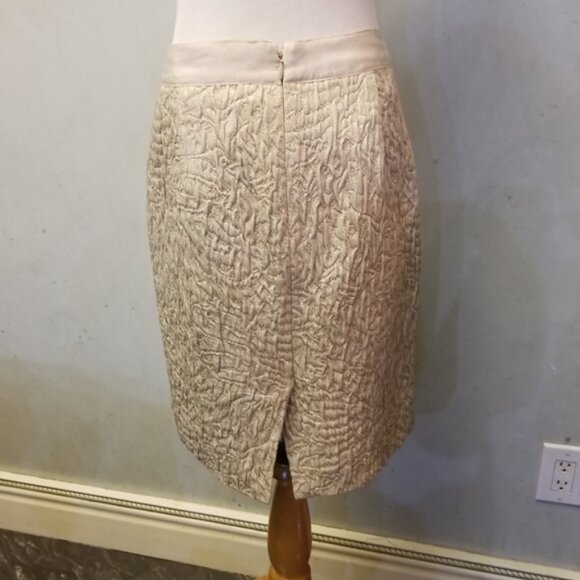 J.Crew Collection metallic pencil skirt women's size 2 (H34) - Picture 3 of 7